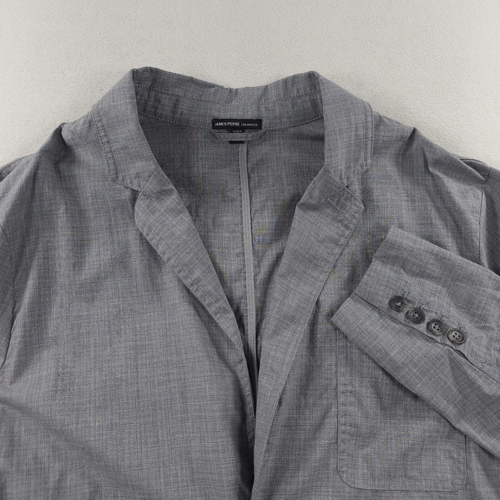 James Perse Jacket Mens Size 4 (XL) Gray Lightweight Sport Coat Blazer Cotton